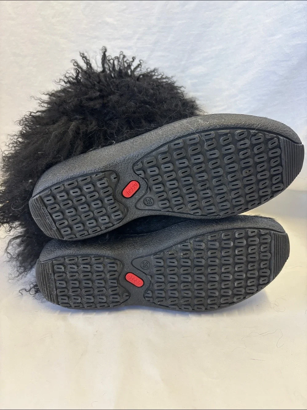 Oscar Sport Barbara Curly Goat Hair Apres Ski Winter Snow Boots